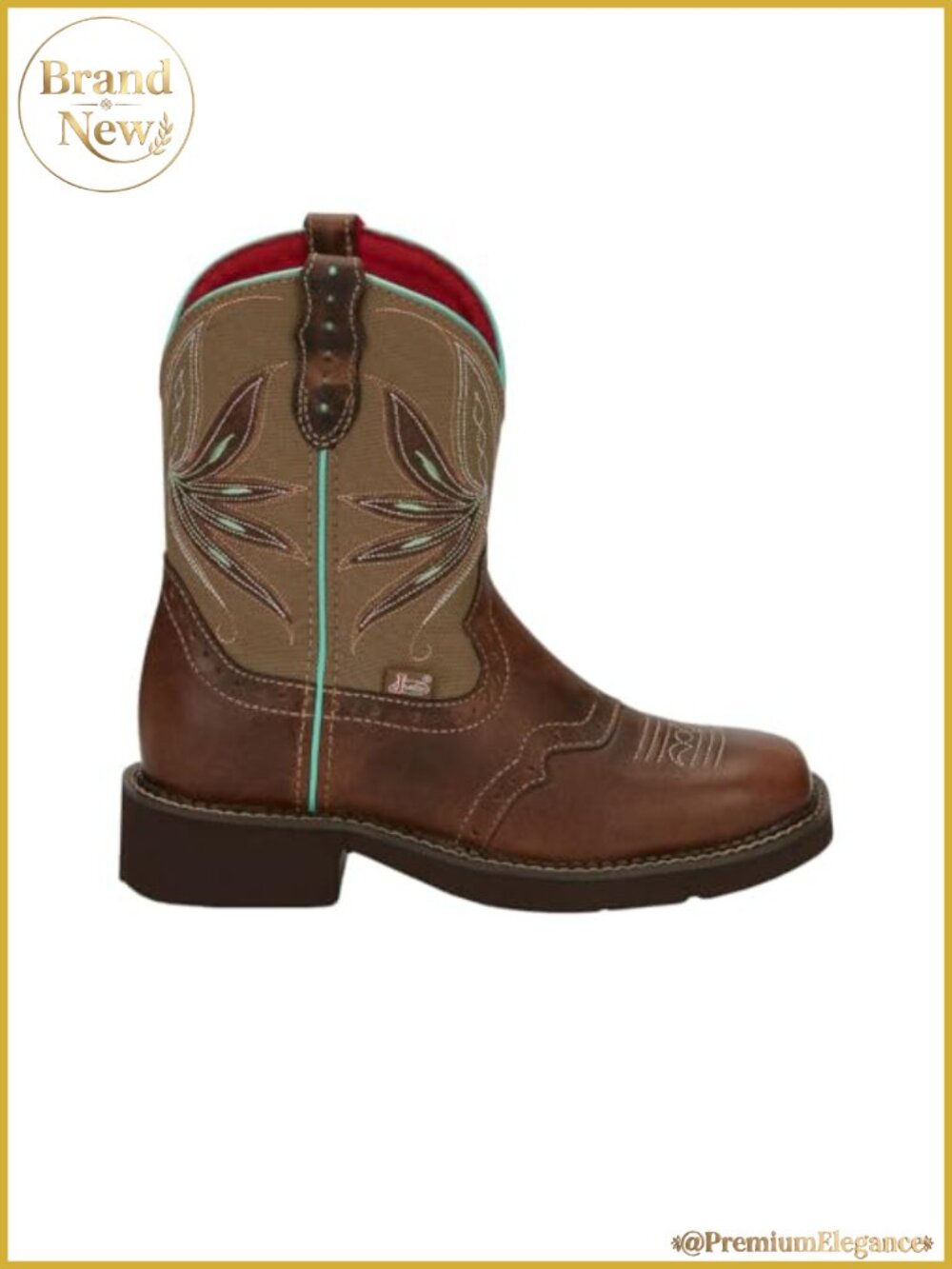Women's Western Ankle Boots Square Toe J-Flex Insole